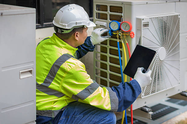 Professional Air Duct Cleaning technician working in Cliffside Park, NJ